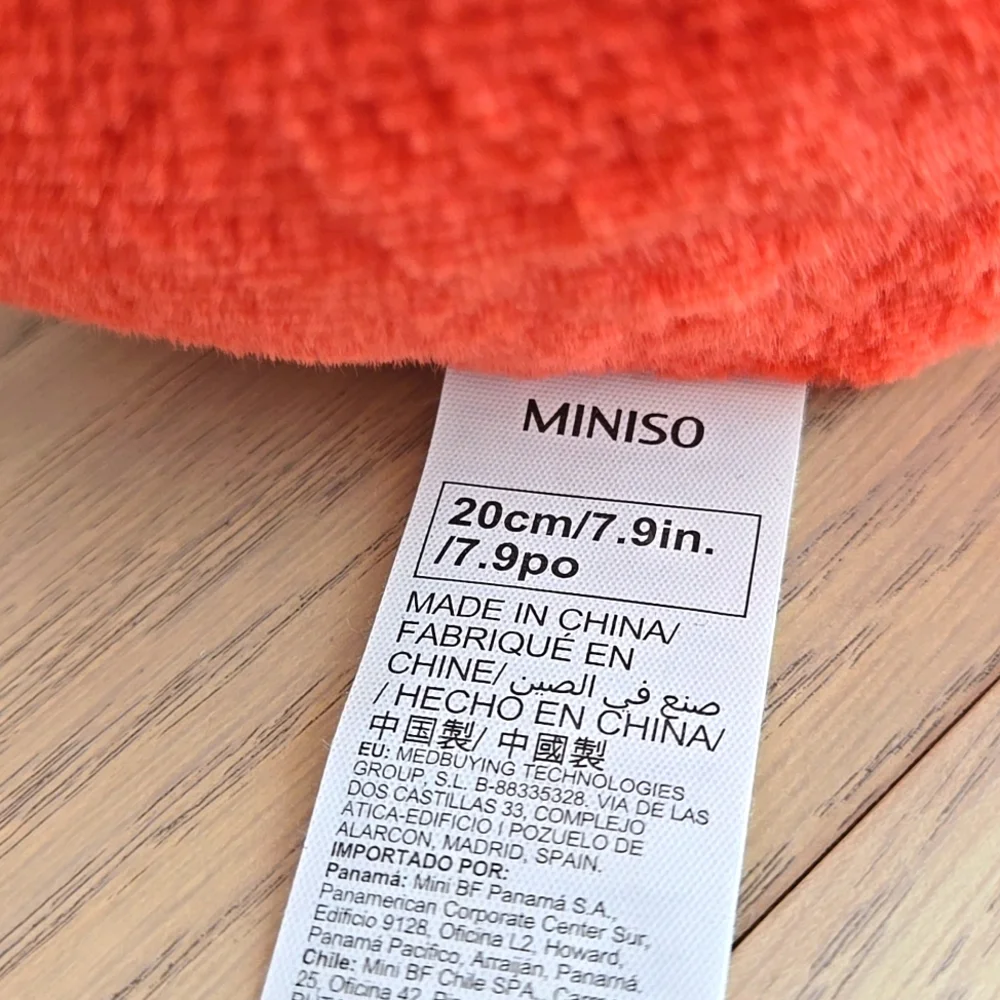 Red banda cat costume insect dino plush - Miniso 7.9 inch
